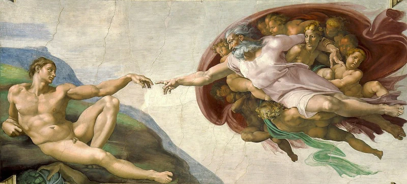 The Creation of Adam - Michelangelo - Konstvärldens Mästerverk
