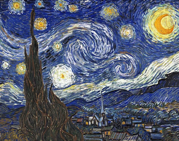 The Starry Night - Vincent Van Gogh - Modern konst
